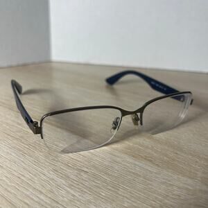 Ray-Ban RB6311 2620 Eyeglasses Gunmetal Blue Frames Half Rim 52-18-140 Excellent